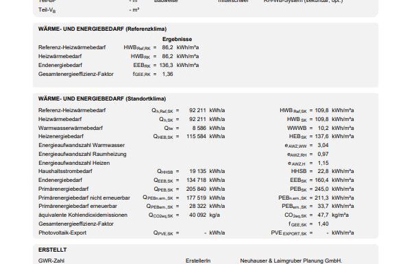 Energieausweis Seite 2